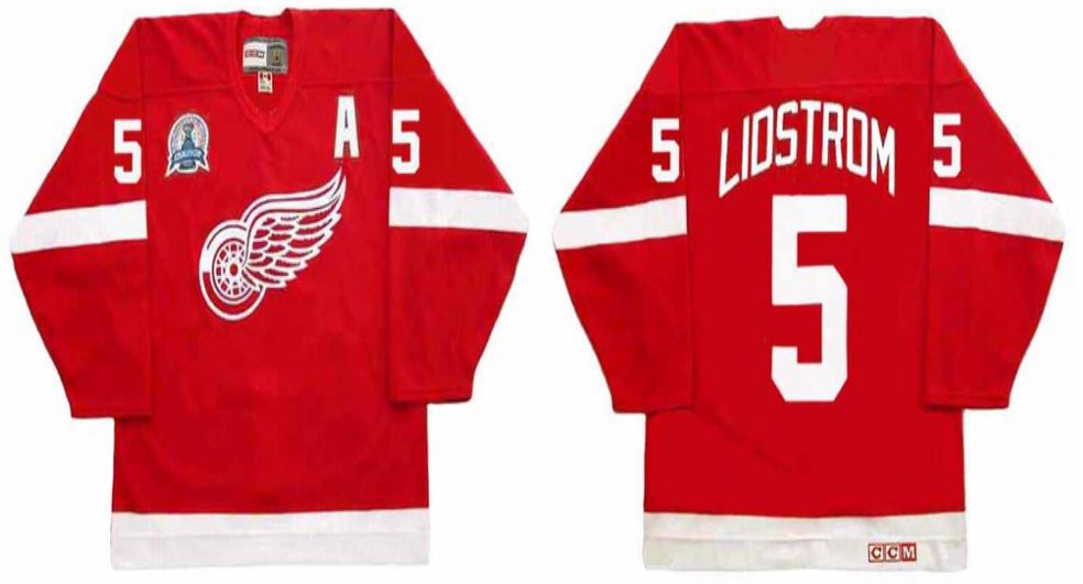 2019 Men Detroit Red Wings 5 Lidstrom Red CCM NHL jerseys1